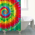 thumbnail image 4 of Rainbow Tie Dye Spiral Shower Curtain 72"x84" ,Bathroom Decorative Shower Curtains Set with 12 Hooks,Modern Waterproof Washable Shower Curtain, 4 of 6