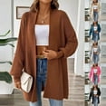 thumbnail image 1 of Sentmoon Cardigan Sweaters for Women Lightweight Oversized V Neck Long Sleeve Jackets Solid Color Warm Loose Womens Sweaters Fall and Winter for Work Appropriate Sweater Beige Free Size, 1 of 5