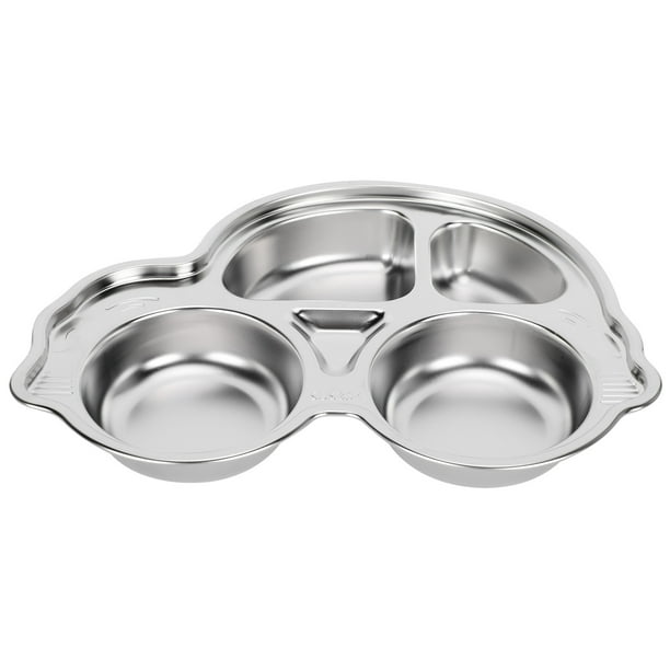 Plato de comida Jadeshay Acero inoxidable 304 Plata 29,5 x 21,5 cm