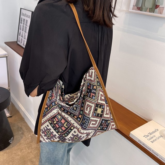 Bolso de Playa para Mujer Ndcxsfigh de Lona Tejido Portátil Estampado Suave