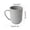 Gray, variant on COM1950s Drinking Cup with Handle, Striped Plastic Tumbler for Home, Multipurpose Beverage Cup for Water, Juice, or Mouthwash, 11 Oz, Set of 1, 3 Colors (Beige, Gray, Pink)