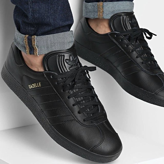 Adi-das Originals Gazelle Men’s Athletic Shoe Black Sneaker Trainer Footwear #497