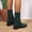 Green, variant on Fnooota Women's Mid Calf Boots, Non Slip Block Heel Slip On Comfort Fall Winter Shoes Brown Size 8.5