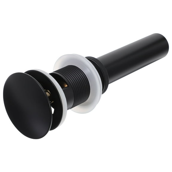 Bathroom Sink Drain with Overflow Pop Up Drain Stopper for Sink in Black Copper Finish 1.5 Inch