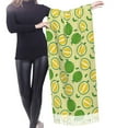 thumbnail image 4 of Shawl Wraps for Women - Cute Durian Green Yellow Oversized Fall Winter Fashion Blanket Scarf for Women, 4 of 6