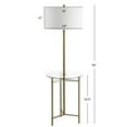 thumbnail image 4 of JONATHAN Y Charles 59" Metal/Glass LED Side Table and Floor Lamp, Brass, 4 of 8