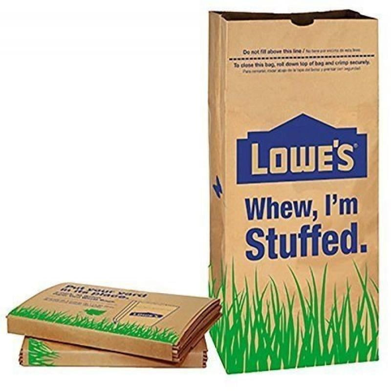 Lowes 30 Gallon Paper Lawn and Leaf Trash Bags 5 Count Pack Of 3 15  Total  Amazonin Garden  Outdoors