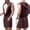 Coffee, variant on Mens Satin Robe Lightweight Sleeveless Sexy Kimono Bathrobe Solid Silk Spa Robe for Lounge Comfort Casual