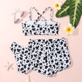 thumbnail image 5 of Ymyiu Surf Girls Swimsuit Girls Tankini Swimsuit 3 Piece Bathing Suits for Girl Tankinis Set Girls' Swimwear with Print Shorts Size 11-12 Years (Black,11-12 Years), 5 of 8