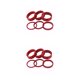 thumbnail image 2 of Soidarity CANSUCC - Juego de 6 arandelas para auriculares de bicicleta, portátiles, profesionales, reemplazables, para horquilla delantera, espaciador, Rojo 2piezas Soidarity CBP494631, 2 of 6