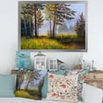 thumbnail image 3 of Designart 'Subtle Sunset Light Through The Trees III' Lake House Framed Art Print, 3 of 4