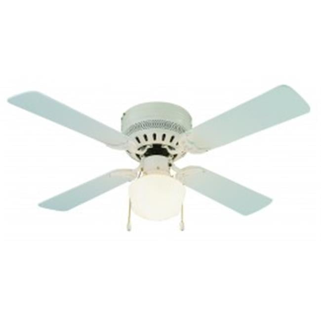 Millbridge 42 in. 1-Light 4-Blade Hugger Mount Ceiling Fan, Bleached
