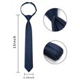 thumbnail image 3 of Ties for Child Navy Blue Solid Color Pre-Tied Necktie Weddings School Uniforms Kids Tie, 3 of 7