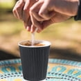thumbnail image 4 of three leaf 9 Oz. Ripple Wall Cups, (Black) 900 Ct. Hot/Cold Cup For Coffee, Water, Tea, Juice, Picnic, Party, Travel And Events For Hotel and Motels (20 Packs Of 45), 4 of 8