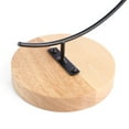 thumbnail image 4 of Micro Landscape C-shaped Iron Holder Wooden Base Suspension Glass Vase Rack 29*17cm - Black, 4 of 6