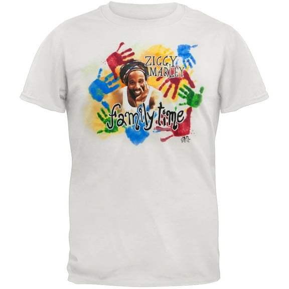 Ziggy Marley Men's Family Time Adult Soft Short Sleeve T Shirt