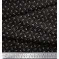 thumbnail image 2 of Soimoi Modal Satin Fabric Swirl,Triangle & Floral Artistic Print Sewing Fabric Yard 42 Inch Wide, 2 of 3
