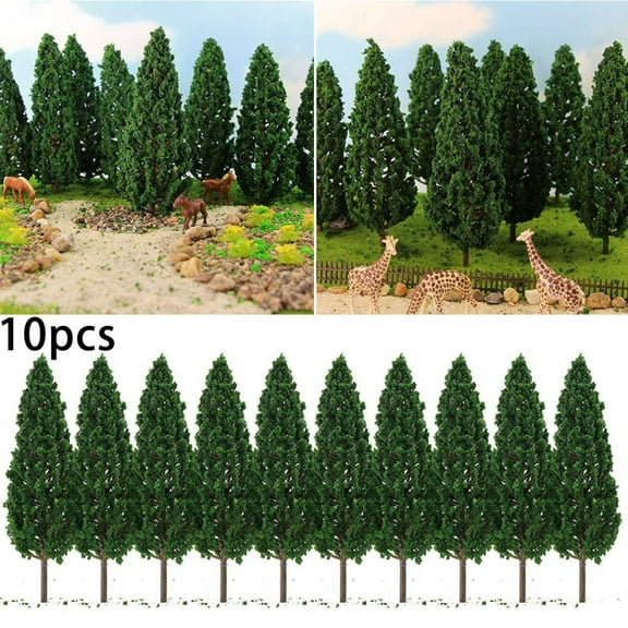 Arkzeo 10Pcs Model Pine Trees Greening Landscape Artificial Tree Model For Scale Railway Layout 15Cm Sl-16059 Miniature Model Scenery