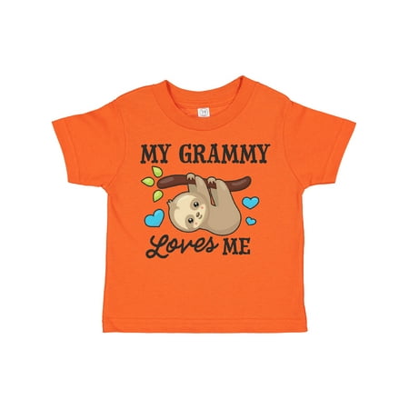 

Inktastic My Grammy Loves Me with Sloth and Hearts Boys or Girls Toddler T-Shirt