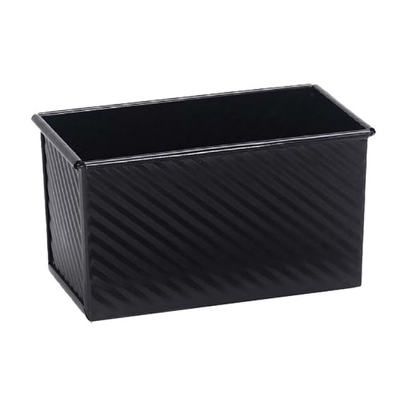 LYCAQL Black Gold Carbon Steel Corrugated Toast Box With Lid Extra-large Capacity Baking With Lid Non-stick Bread Aluminum Bread Pan for Baking Bread Cakes Toast