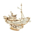 thumbnail image 1 of Robotime ROETG308 Classic 3D Wood Fishing Ship Puzzles, 1 of 1