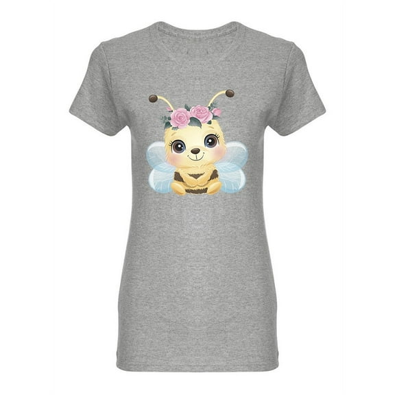 Cute Bee Portrait Shaped Tee Women's -Image by Shutterstock