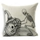 thumbnail image 3 of Fundas de almohada con calavera de Halloween, decoración de Halloween, decoración del hogar, funda de almohada de algodón y lino para sofá, funda de cojín de 18x18", colección de Halloween, funda de a, 3 of 5