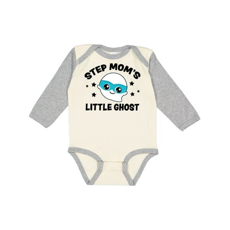 

Inktastic Cute Step Mom s Little Ghost with Stars Gift Baby Boy or Baby Girl Long Sleeve Bodysuit