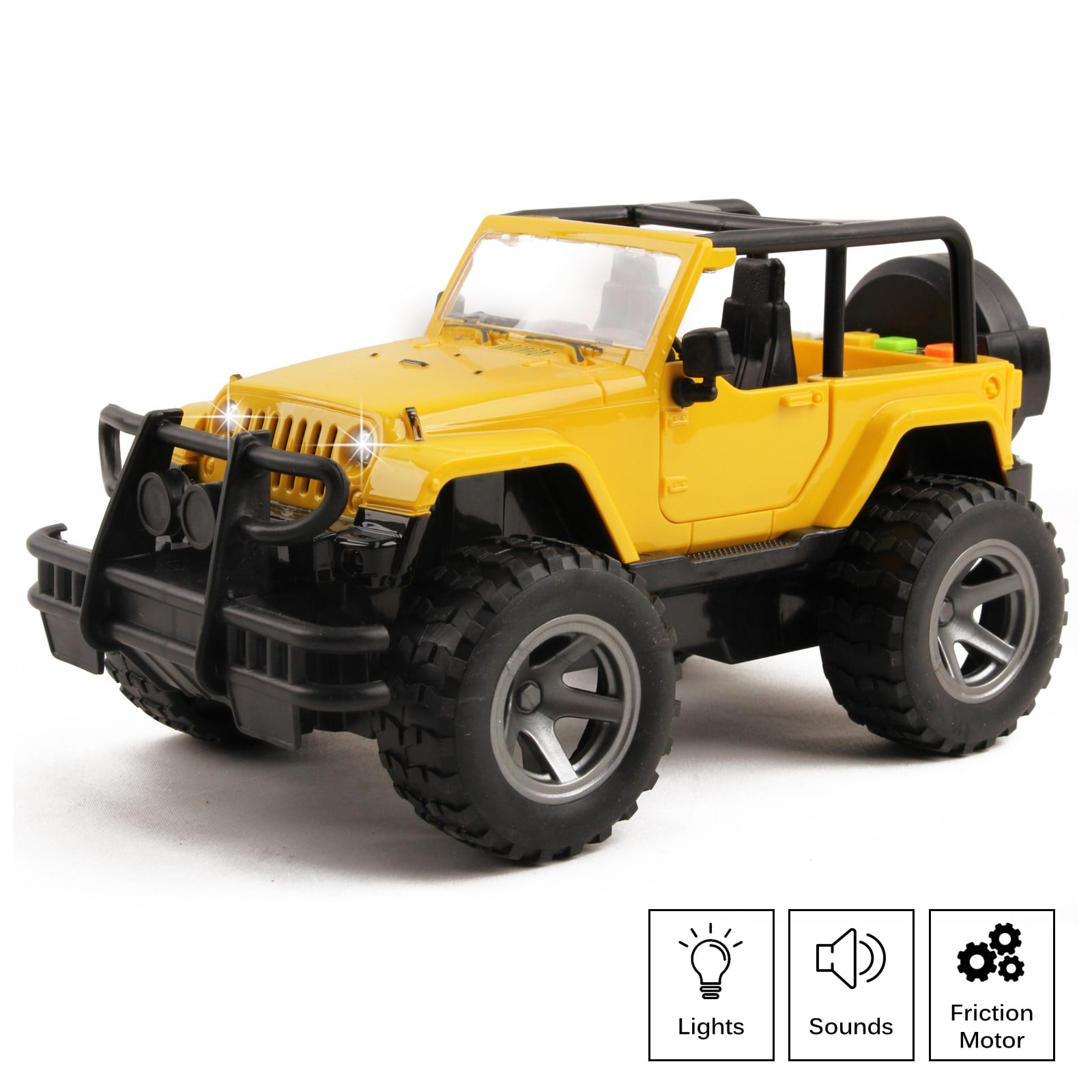 Vokodo Off-Road SUV Truck Friction Powered 1:16 Scale With Lights And ...