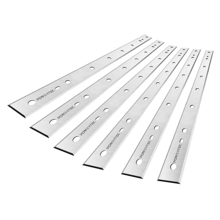 UPC: 0843441105299 | POWERTEC 12-1/2  HSS Planer Blades Replacement (6-Piece) for DEWALT DW7342 DW734  12801DD