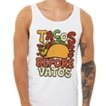 thumbnail image 2 of Tacos Before Vatos Tank Top Unisex X-Small White, 2 of 5