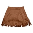 thumbnail image 5 of XIAONU Women's Fringe Mini Skirt High Waist Studded Skirts Edgy Western Party Skirts, 5 of 5