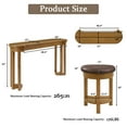 thumbnail image 3 of FFZ 4 Pcs Solid Pine Wood Bar Set with Bar Table and 3 Bar Stools, Natural/Off-White, 3 of 10