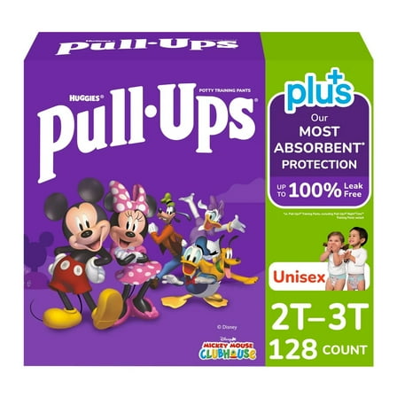 Huggies Pull-Ups Unisex Training Pants, 2T-3T (18-34 Pounds), 128 Count