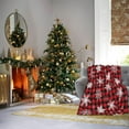 thumbnail image 6 of Red Buffalo Plaid Snowflake Christmas Throw Blanket Christmas Movie Watching Blanket Fleece, Plush, Warm, Cozy Holiday Blanket 40x50 Inches, 6 of 7