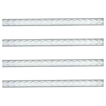 4 Pack Heavy Duty Aluminum 4ft L-Track Trailer Tie Down Rail for Enclosed, Utility Trailers, Cargo Vans, Truck Beds, Securing Motorcycles, ATVs, Dirt Bikes - 2,225 lbs BS - Silver
