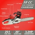 thumbnail image 4 of Floseru 58 cc Gas Powered Chainsaw, 20 in Quick-Switch Bars – 550 ml Fuel Tanks, Automatic Chain Oiler, Centrifugal Air Filter, Quick Start, Inertial Chain Brake, 4 of 7