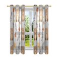 thumbnail image 7 of Yayeee Window Curtains Light Filtering 63"x52" Grommet Panel Pair Home Living Room Decor, Brown Cartoon Bears, 7 of 7