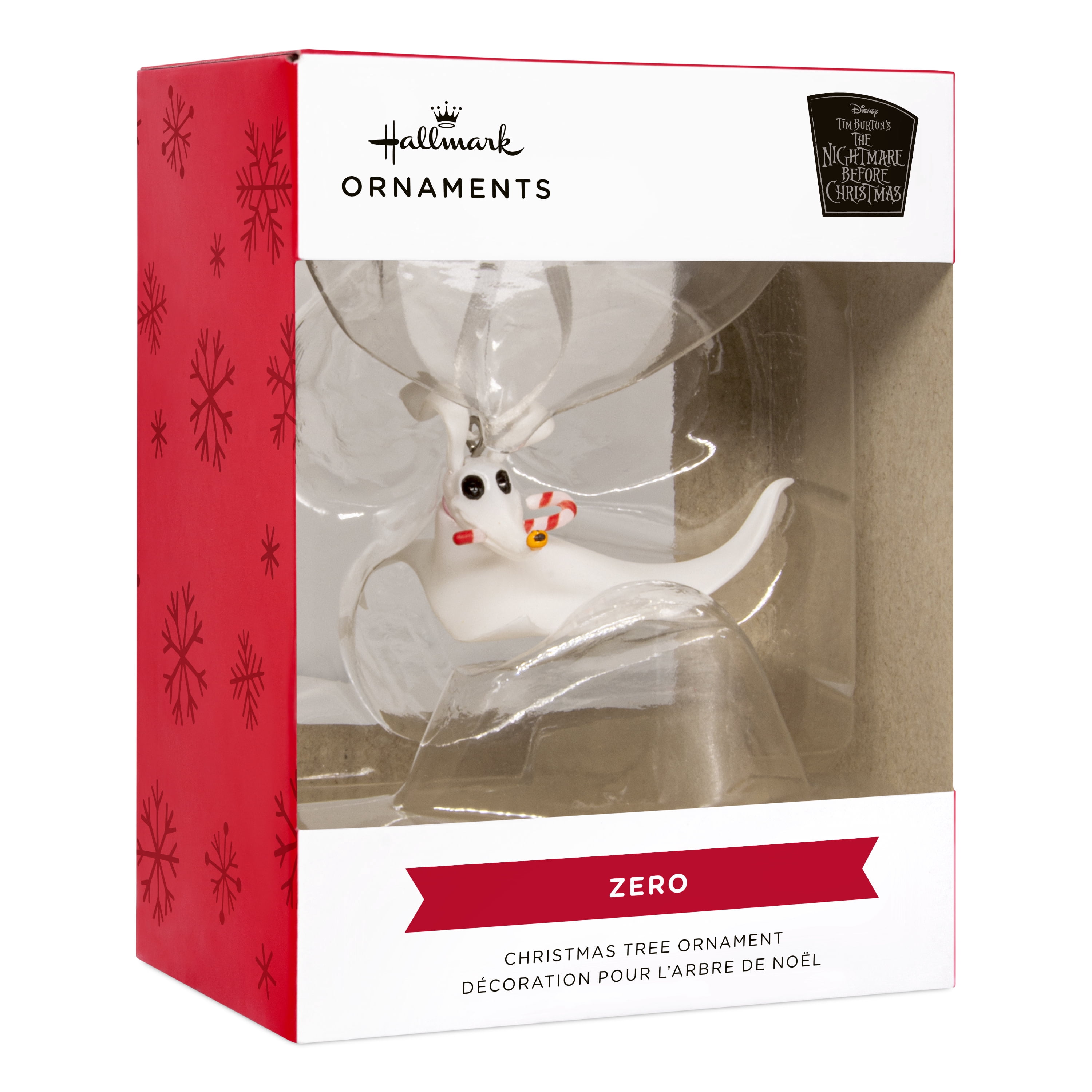 Hallmark Ornament (Nightmare Before Christmas Zero Wth Candy Cane), 1 Count