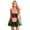 Green, variant on TiaoBug Women's Gingerbread Costume Christmas Cookie Dress Roleplay Outfits Xmas Party Dress Up Green S