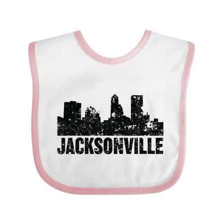 

Inktastic Jacksonville Skyline Grunge Gift Baby Boy or Baby Girl Bib