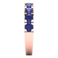 thumbnail image 4 of 1.53 ctw Wedding Band for Women - 18K Rose Gold Simulated Tanzanite Stackable Eternity Ring, 4 of 6