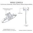 thumbnail image 5 of Rosec Jewels Certified Lab Grown Diamond Emerald Cut Engagement Ring 2 Carat - EF-VS Quality - with Jewelry Box, 925 Sterling Silver, US 4.00, 5 of 8