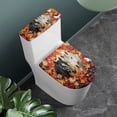 thumbnail image 2 of HELLHERO Toilet Lid Covers Set Maple Leaf Horse Pattern Pack of 2 Adjustable for Bathroom Home Fits All Toilet Shapes Toilet Seat Lid Cover, 2 of 7