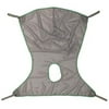 Invacare Premier Comfort Full Body Sling with Commode Opening for Patient Lifts, 500 lb. Weight Capacity, Net Fabric, Large, 2451099, Binding; Green, Body; Gray