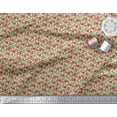 thumbnail image 3 of Soimoi Cotton Poplin Fabric Leaves & Poppy Floral Print Fabric by Yard 56 Inch Wide, 3 of 6