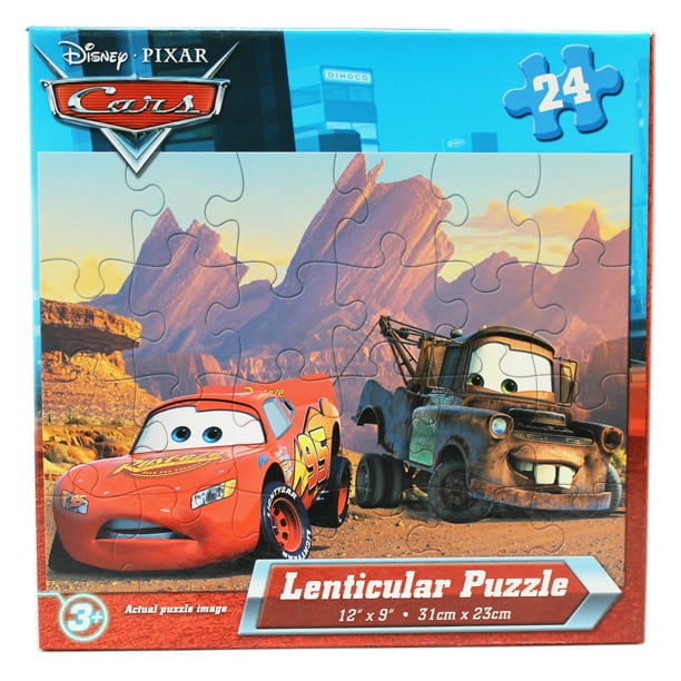 Disney Cars McQueen Mater Lenticular Puzzle (24pc) - Walmart.com