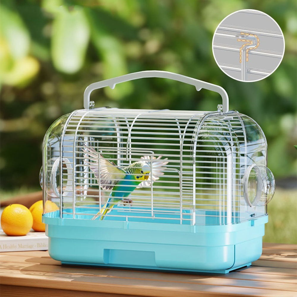 Portable Parrot Carrier Cage Outdoor Handheld Bird Bag  Deep drawer Chassis Detachable Cockatiels
