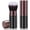 Black &Brown, variant on Retractable Makeup Brush, Kabuki Foundation Makeup Brushes Travel with Handle for Blending Liquid, Blush, Bronzer, Cream, Sunscreen,