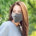 thumbnail image 4 of Mascarilla facial transpirable para mujer, ideal para mochilerismo y ciclismo. Gris oscuro, 4 of 9